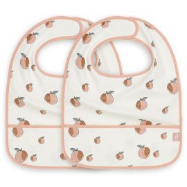 Bavoir imperméable Peach - 2-pack