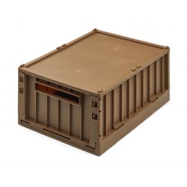 Set de 2 caisses pliables avec couvercle Weston M - Pecan