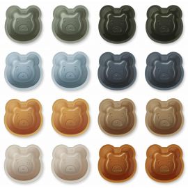 Set de 16 moules à cucake Tilo - Mr bear & faune green multi mix