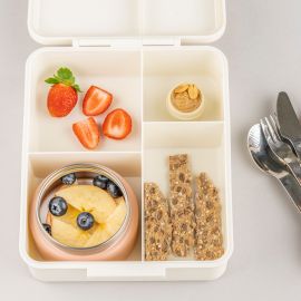 Grand bento avec pot alimentaire isotherme - Cream cherry