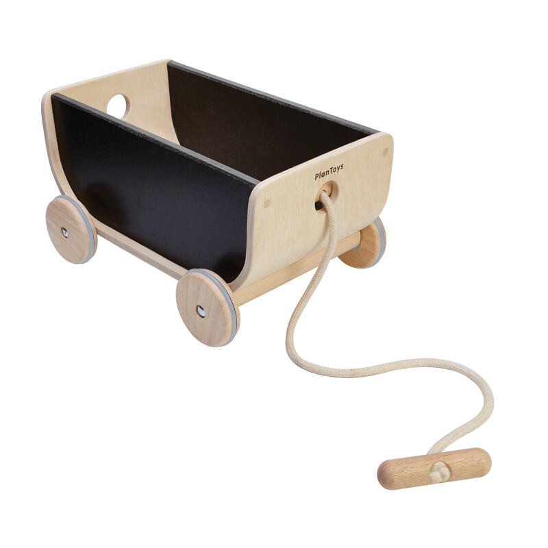 Plan Toys - Chariot bois noir - Pratique & élégant - Le Petit Zèbre