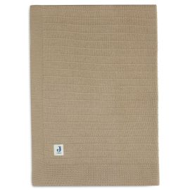 Jollein - Couverture Berceau Pure Knit - Biscuit GOTS - 75x100cm