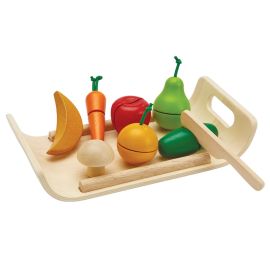 Plan Toys - Plateau Fruits & Légumes à découper