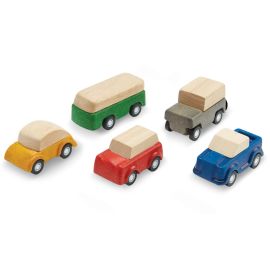 Plan Toys - Set de 5 voitures en bois