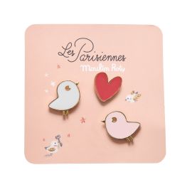 Set de 3 pin's laqués oiseaux - Les Parisiennes