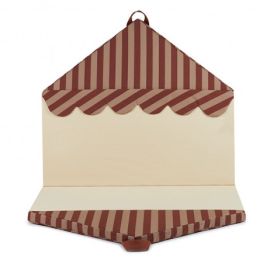 Matelas de sol pliable eco maison Majestic - marsala taupe stripes