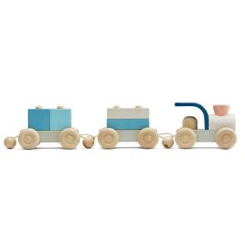 Plan Toys - Train bleu empilable