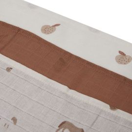 Lange gaze de coton Farm - Small - 70x70cm - lot de 3