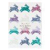 Stickers de lapin scintillant (ensemble de 8 feuilles)