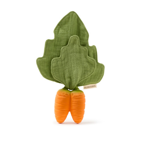 Mini doudou et jouet de dentition - Cathy la carotte