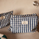 Trousse De Toilette En Coton Vichy Indigo