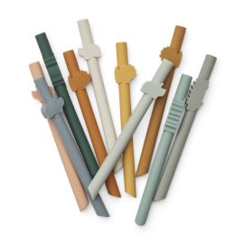 Set de 10 pailles Badu - Safari & Mustard multi mix