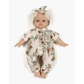 Collection Babies - Combinaison Lili et son headband en coton double gaze poetic