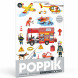 Mon mini poster découvertes en stickers - Pompiers - Poppik