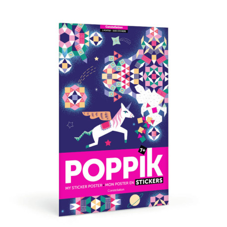 Poster éducatifs avec stickers repositionnables - Constellations - Poppik