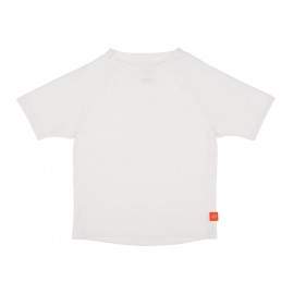T-shirt de bain fille à manches courtes anti-UV - Blanc