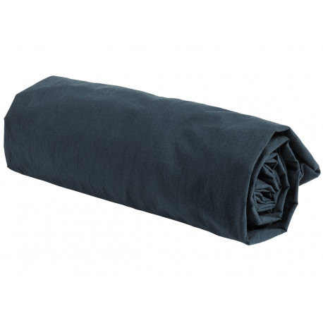 drap-housse en coton 'gris ardoise' (140x200) drap-housse en coton 'gris ardoise' (140x200)