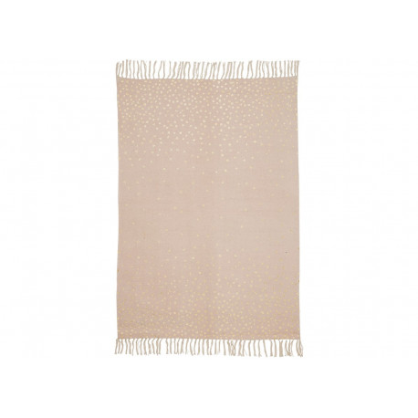 tapis rose poudré à pois dorés 90x120cm