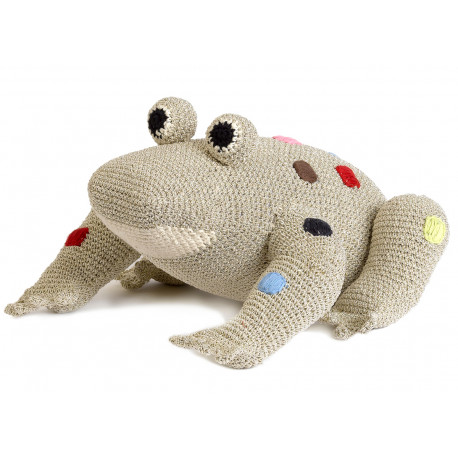grande grenouille dorée en crochet grande grenouille dorée en crochet