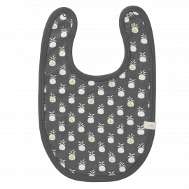 bavoir 'Pineapple anthracite' en coton bio
