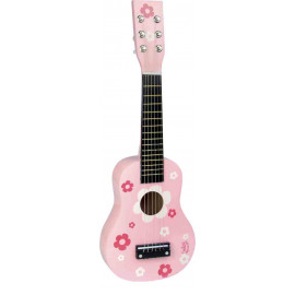 guitare rose fleurie
