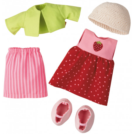set de vêtements 'Fraise' pour poupée 30-34cm set de vêtements 'Fraise' pour poupée 30-34cm