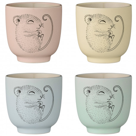 set de 4 tasses en céramique avec souris set de 4 tasses en céramique avec souris