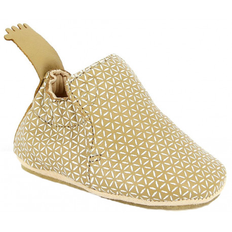 chaussons bébé Blublu - Net biscuit/blanc chaussons bébé Blublu - Net biscuit/blanc