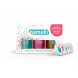 coffret 3 vernis Caraïbes, Corail, Bronze + lime