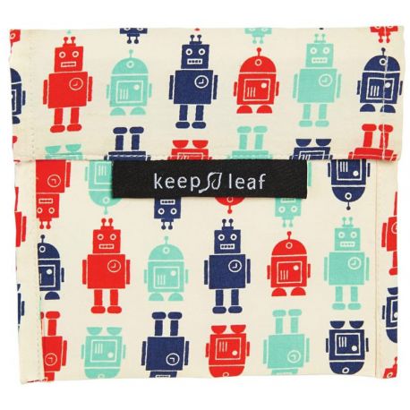 Pochette pour goûters et sandwiches - Robots Pochette pour goûters et sandwiches - Robots