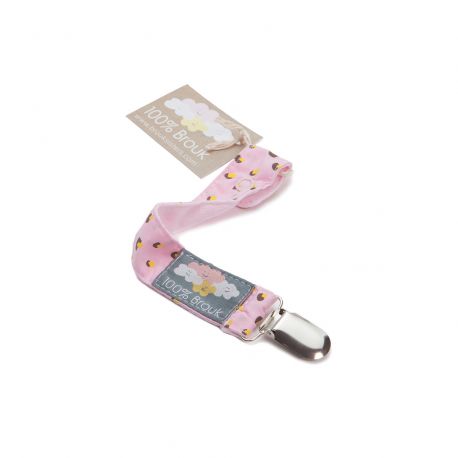 Attache sucette avec clips Rose Attache sucette avec clips Rose