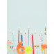 set de 24 bougies pastel à rayures
