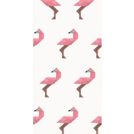 Papier peint Tangram Flamingo