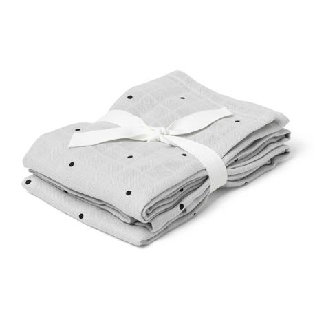 Set de 2 Hannah langes tétra Classic dot dumbo grey Set de 2 Hannah langes tétra Classic dot dumbo grey