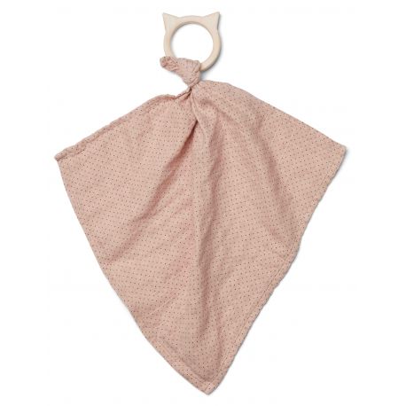Dines teether doudou Little dot rose Dines teether doudou Little dot rose