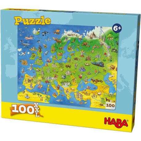Puzzle 100 pièces - pays d'Europe Puzzle 100 pièces - pays d'Europe