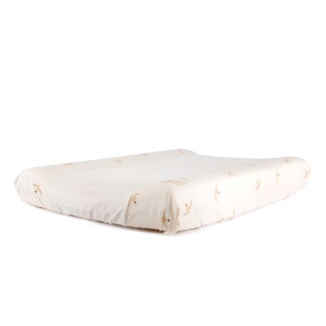 Matelas à langer Calma avec housse nude haiku birds natural Matelas à langer Calma avec housse nude haiku birds natural