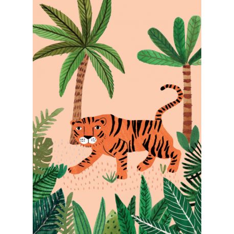 carte postale tigre de la savane carte postale tigre de la savane