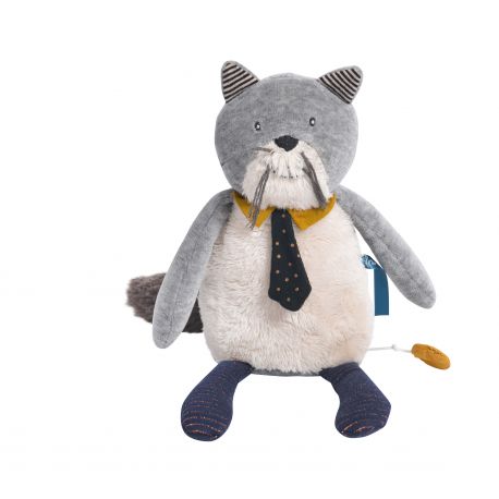 Peluche musicale chat Les Moustaches Peluche musicale chat Les Moustaches