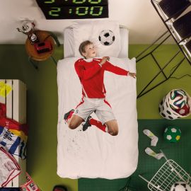 housse de couette 'Soccer Champ' rouge 1p