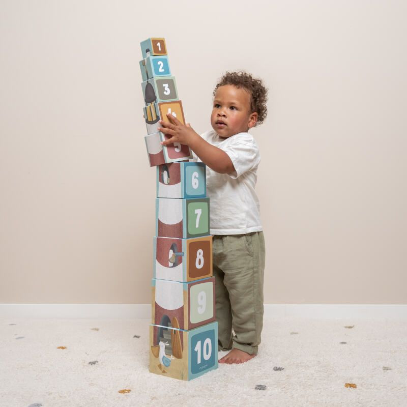 solde pour maître-Blocs'équilibre en bois, jouet à empiler, apprentissage  éducatif pour la construction de l