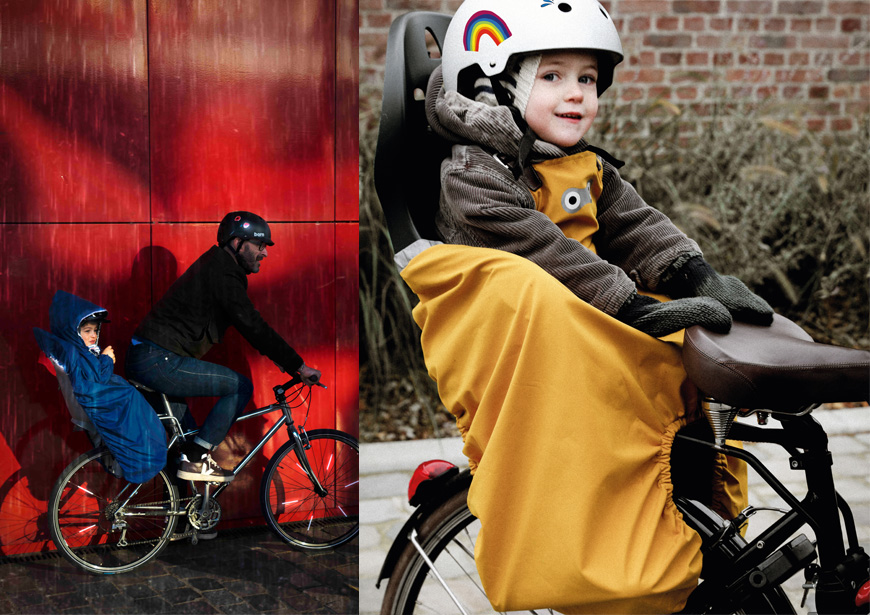 Imperméable pour siège vélo enfant rainette