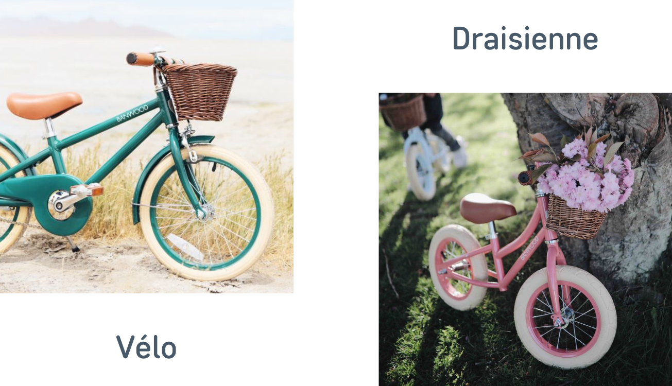 comparaison vélo enfant draisienne